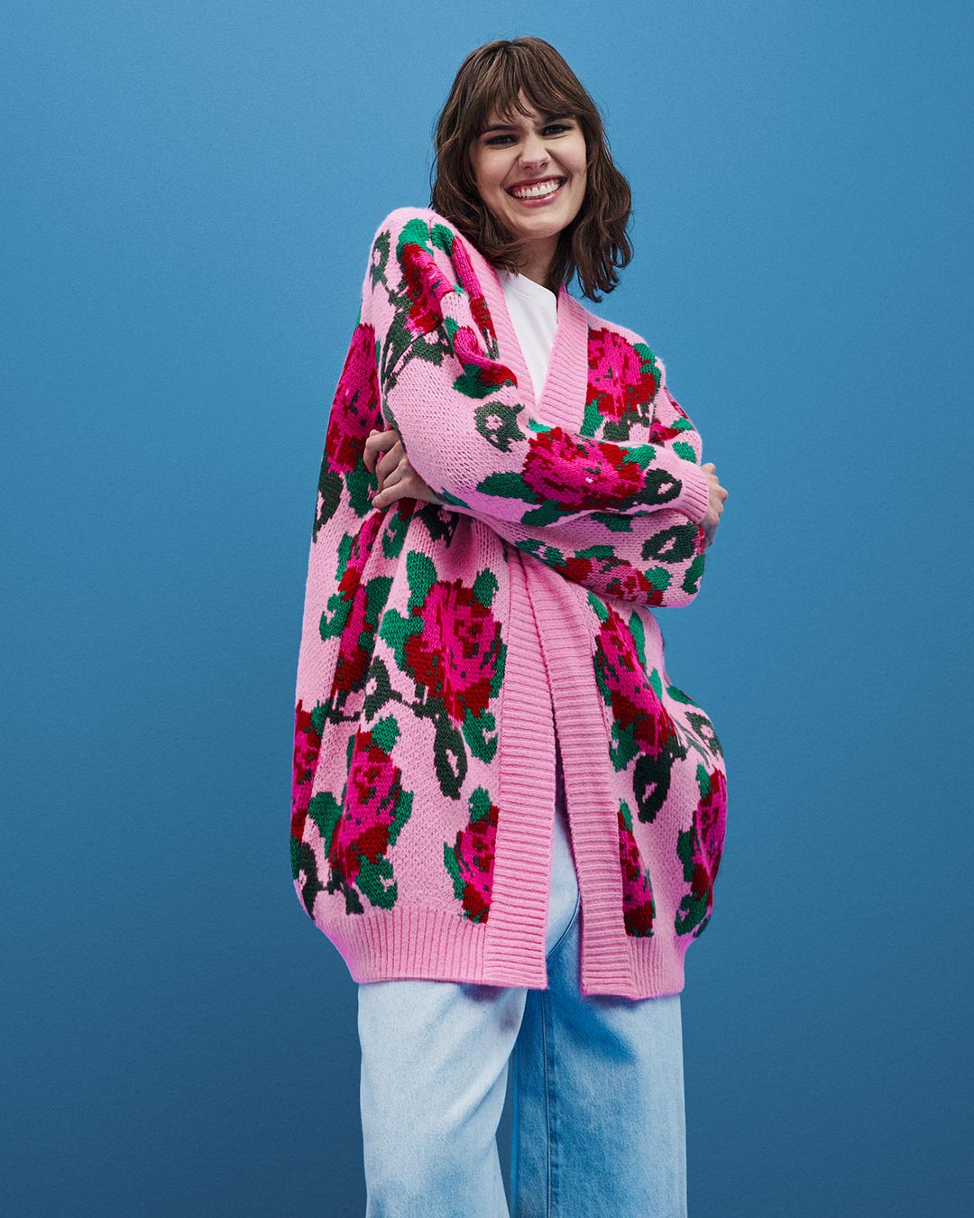 the virgins ♡ rose knit cardigan the virgins ♡ rose knit cardigan
